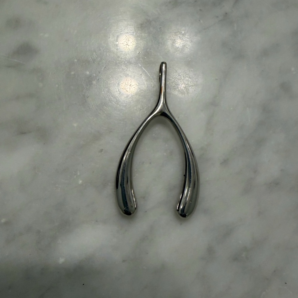 Silver Jane Win Wishbone Pendant (no chain)